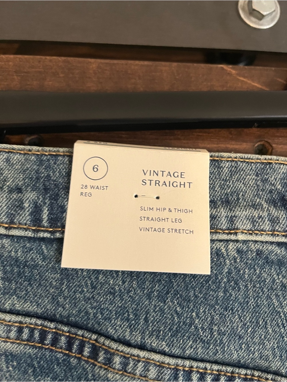 Universal Thread Women's Straight Leg Jeans - Light/Medium Blue Wash - Picture 6 of 6